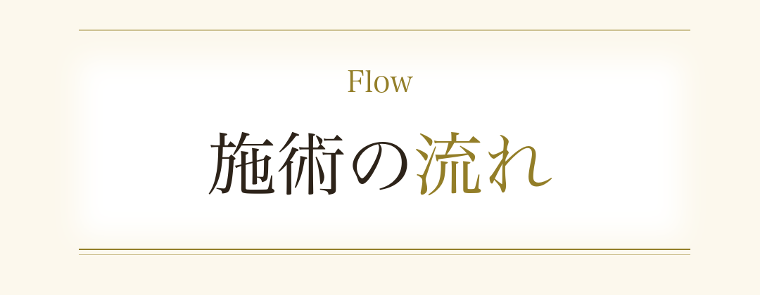 Flow 施術の流れ